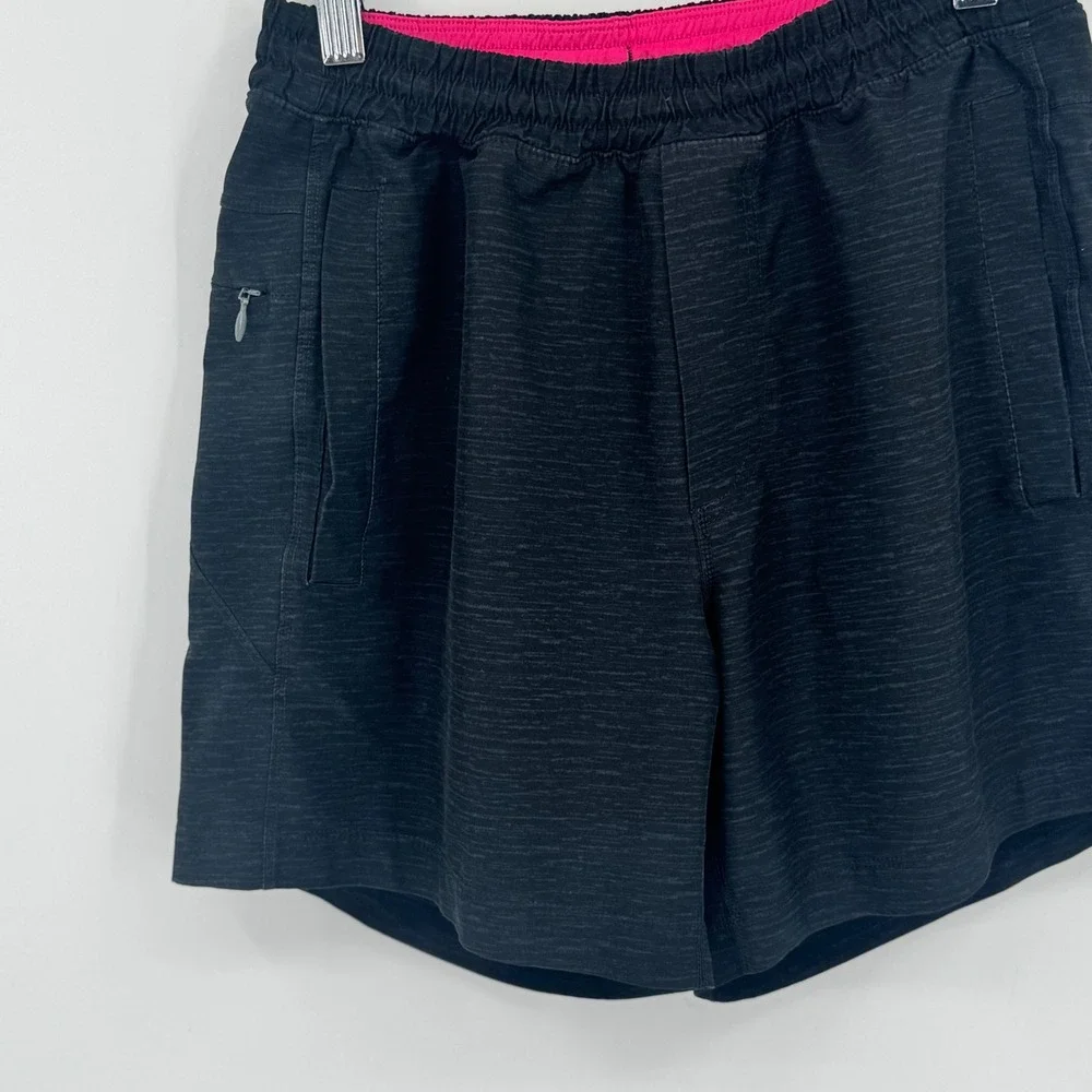 BirdDogs Lined Athletic Gym Shorts Heather Gray Black‎ Pink Men's Small